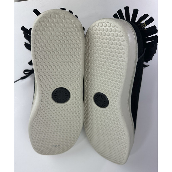 UGG Cali Fringe High Top Trainer Suede Boots Men's 11.5 Black Laced Shoes Uggs - Picture 9 of 14